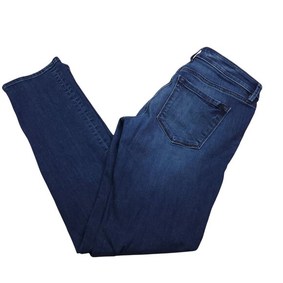 Ann Taylor Womens Loft Curvy Straight Jeans 25 Low Rise Medium Wash Stretch - Picture 1 of 9